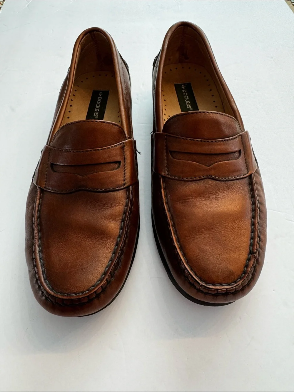 Dockers Men's Brown Leather Penny Loafers